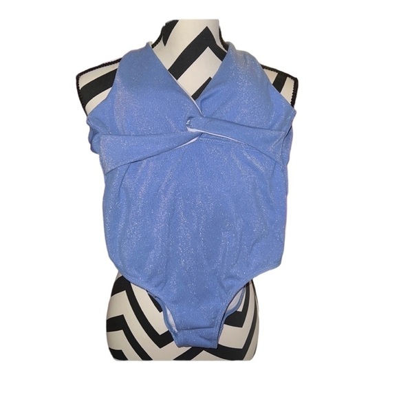 𝅺blue Shimmer Small One Piece Bathing Suit NWT - Picture 1 of 3